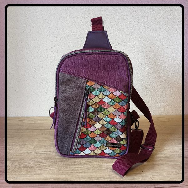 bando001 Mochila Bandolera Mosaiko Escamas