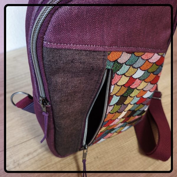 bando002 Mochila Bandolera Mosaiko Escamas