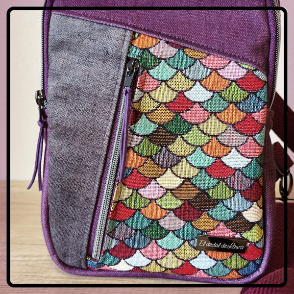 bando003 Mochila Bandolera Mosaiko Escamas